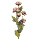 Deko Ast mit Blumen Violett Grün 10x10x63 cm