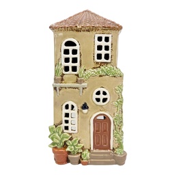 [6CE2526] Waxinelichthouder huis 12x9x23 cm