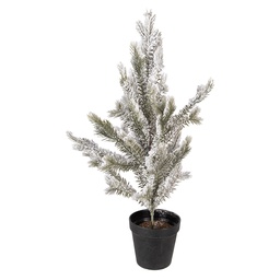 [50917] Decoration Christmas tree White Green 20x20x60 cm