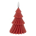 Clayre & Eef Bougie LED Ø 8x13 cm Rouge Cire