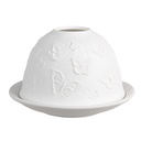 Portacandele Bianco Ø 12x8 cm