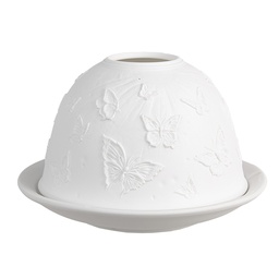 [6CE1811] Tealight Holder White Ø 12x8 cm