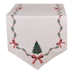 [TCH65] Runner da Tavola Beige Verde Rosso 50x160 cm