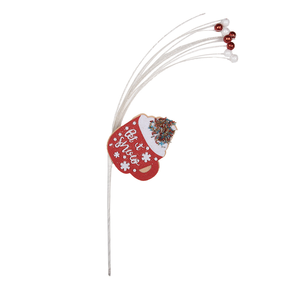 Christmas Decoration Red White 12x1x45 cm