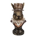 Image de décoration Lapin Couleur or Rouge 19x16x35 cm