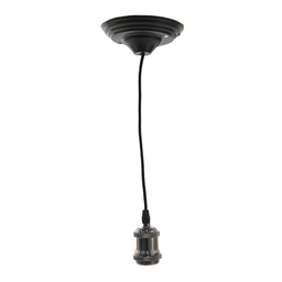 [5LL-95Z] Kabelpendel Schwarz Ø 14x150 cm E27/max 1x60W