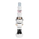 Christmas Decoration Nutcracker White 8x7x33 cm