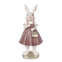 Décoration Lapin Blanc Rose 12x10x27 cm