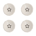 Doorknob set of 4 Beige, Black Ø 4x3/6 cm