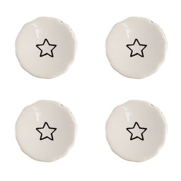 [65287] Deurknop set van 4 Ø 4x3/6 cm