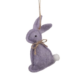 [65376] Pendentif décoratif Lapin Violet 6x1x10 cm