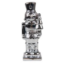 Dekoration Nussknacker Silberfarbig 6x6x19 cm