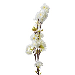 [5PL0093] Deko Ast mit Blumen Weiß 10x8x92 cm