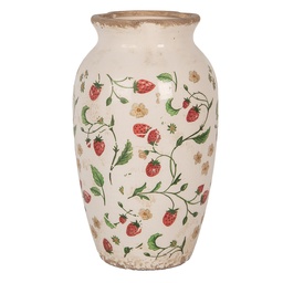 [6CE1942S] Vase Beige Rouge Ø 16x27 cm