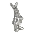 Decoration Statue Rabbit Silver 6x6x13 cm