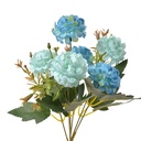 Kunstblumen Blau Grün 15x10x30 cm