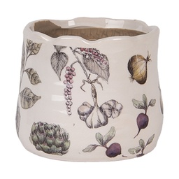 [6CETKG0001XS] Flower Pot Inside Beige Green Ø 11x10 cm