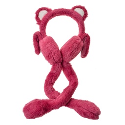[JZCEW0014F] Oorwarmer kind met beweegbare oren fuchsia