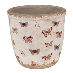 [6CE1661M] Blumentopf für Innen Beige Ø 15x14 cm