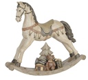 Christmas Decoration Statue Rocking Horse White 30x8x27 cm