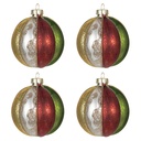 Set di palline di Natale da 4 Multicolor Ø 8x8 cm