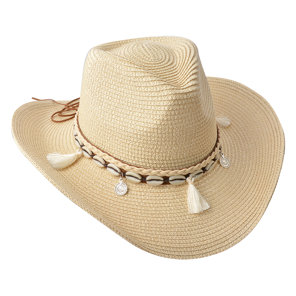 Hat Women Beige 58 cm