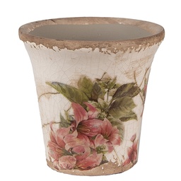[6CE1627S] Pot de fleurs d'intérieur Beige Rose Ø 9x8 cm