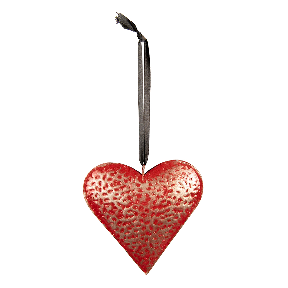 Décoration pendentif coeur Rouge 20x4x20 cm