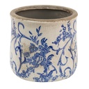 Vaso Porta Pianta Blu, Bianco Ø 12x11 cm