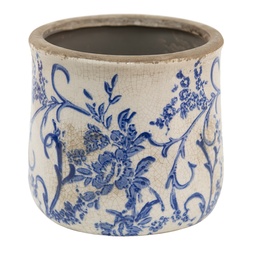 [6CE1396M] Blumentopf für Innen Blau, Weiß Ø 12x11 cm