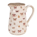 Decorative Pitcher Beige Pink 21x15x23 cm