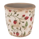 Flower Pot Inside Beige Red Ø 13x13 cm
