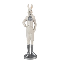 [6PR4040] Image de décoration Lapin Blanc 11x8x40 cm