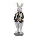 Image de décoration Lapin Noir, Blanc 5x5x15 cm