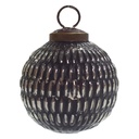 Palla di natale Nero, Argento Ø 7x7 cm