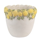 Blumentopf für Innen Weiß Gelb Ø 16x15 cm