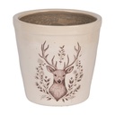Flower Pot Inside Beige Brown Ø 15x14 cm