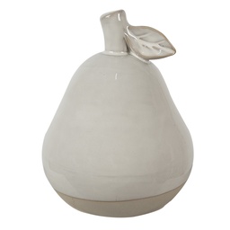 [6CE1593S] Decorazione Pera Beige Ø 8x11 cm
