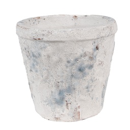 [6TE0520M] Flower Pot Inside White Blue Ø 12x11 cm