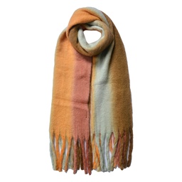 [JZSC0785CH] Foulard femme impirmée Marron 35x180 cm