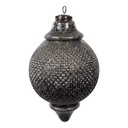 Christmas Bauble Black Grey Ø 20x32 cm