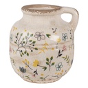 Decorative Pitcher Beige Yellow Ø 12x14 cm