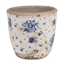 Blumentopf für Innen Beige Blau Ø 13x12 cm