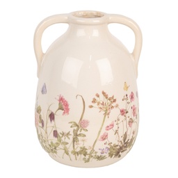 [6CE1947L] Vase Beige Rosa Ø 16x22 cm