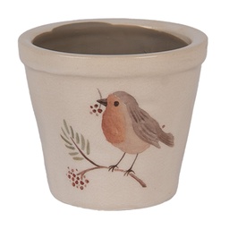 [6CEVGP0001XS] Pot de fleurs d'intérieur Beige Marron Ø 8x7 cm