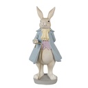 Décoration Lapin Beige Bleu 12x9x26 cm