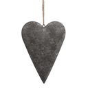 Decorazione pendente cuore Grigio 15x2x10 cm