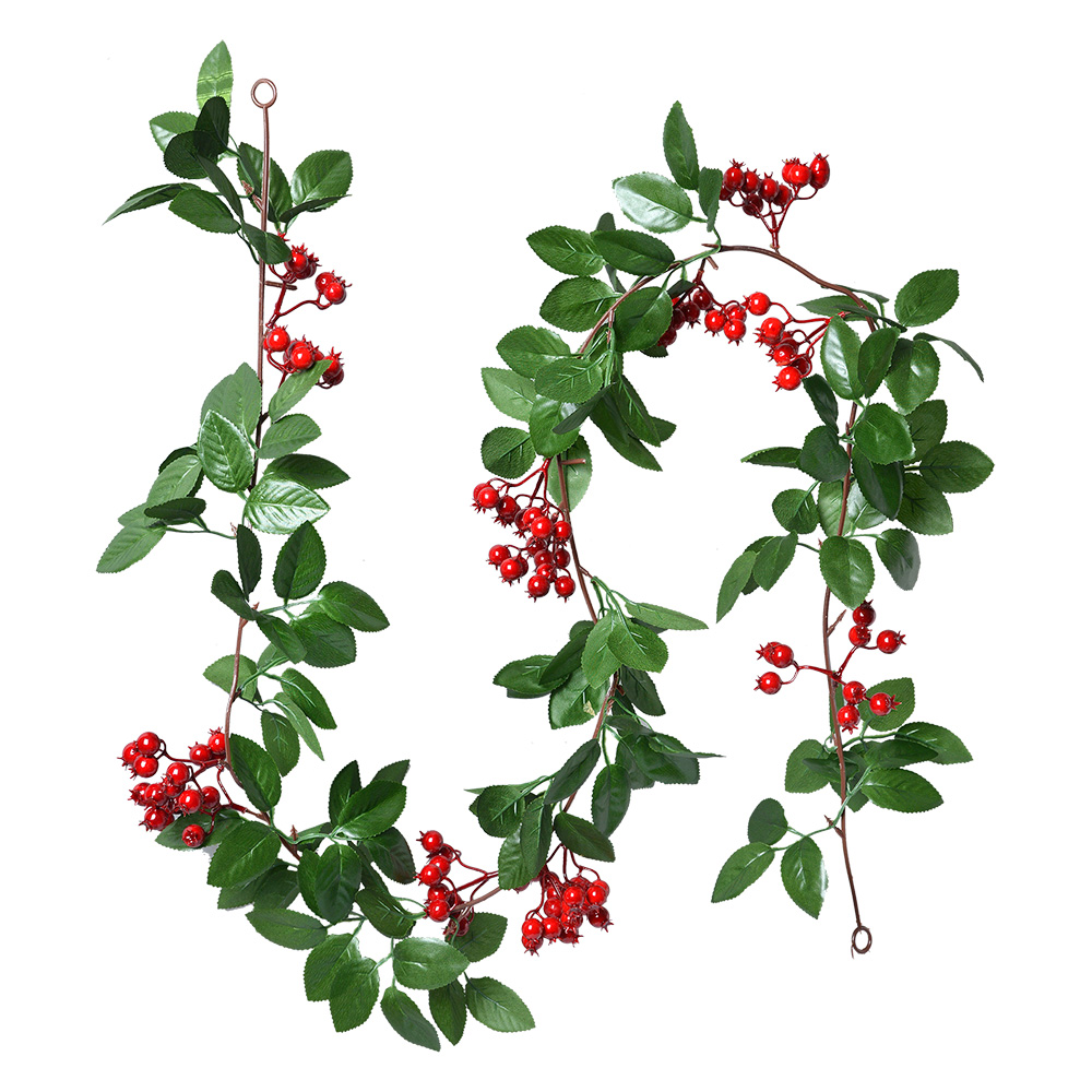 Fiori Finti Verde Rosso 180 cm