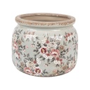 Vaso Porta Pianta Grigio Rosa Ø 20x15 cm