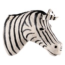 Wand Deko Zebra Schwarz, Weiß 10x20x18 cm